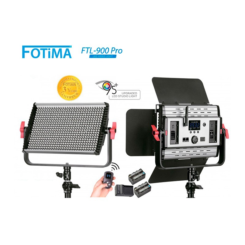 FOTIMA PANEL LED FTL-900 PRO + 2 BATERÍAS + CARGADOR FOTIMA PANEL LED FTL-900 PRO + 2 BATERÍAS + CARGADOR