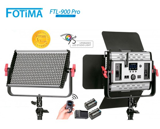 FOTIMA PANEL LED FTL-900 PRO + 2 BATERÍAS + CARGADOR