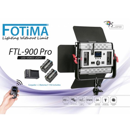 FOTIMA PANEL LED FTL-900 PRO + 2 BATERÍAS + CARGADOR