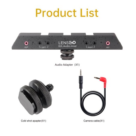 MEZCLADOR DE AUDIO PARA MICRÓFONOS INALÁMBRICOS LENSGO D2L