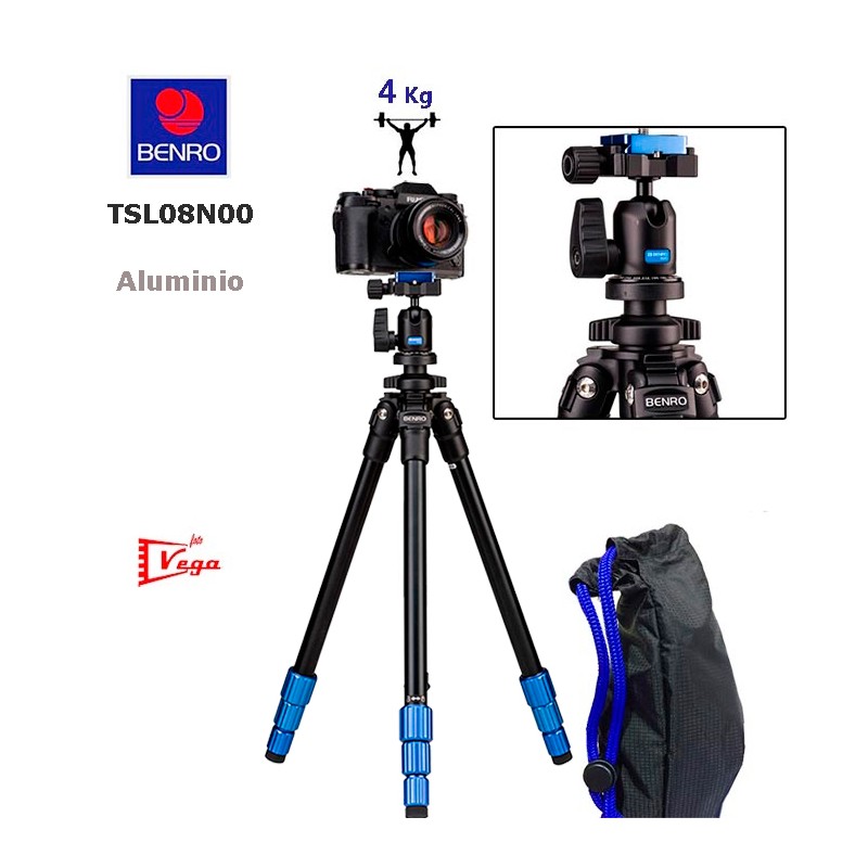 TRÍPODE BENRO SLIM TSL08AN00 CON RÓTULA TRÍPODE BENRO SLIM TSL08AN00 CON RÓTULA
