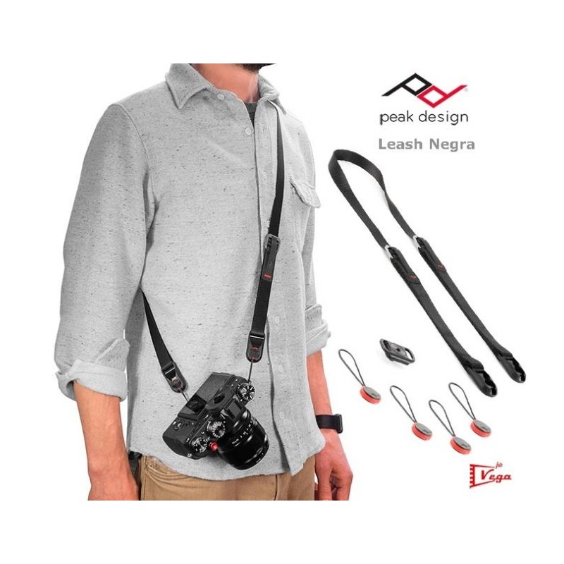 CORREA DE CÁMARA PEAK DESIGN LEASH NEGRA CORREA DE CÁMARA PEAK DESIGN LEASH NEGRA