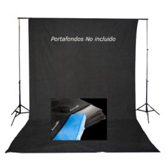 Interfit Fondo Muslins Negro 3,16X5 metros
