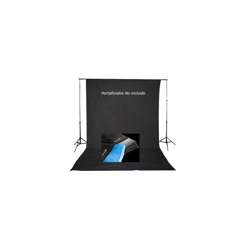 Interfit Fondo Muslins Negro 3,16X5 metros