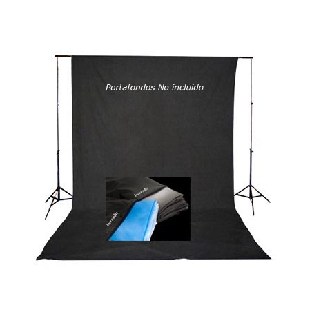 Interfit Fondo Muslins Negro 3,16X5 metros