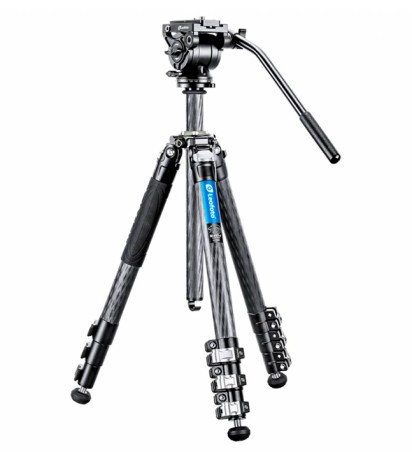 LEOFOTO LV-324C + BV-10 TRÍPODE DE VIDEO CON RÓTULA