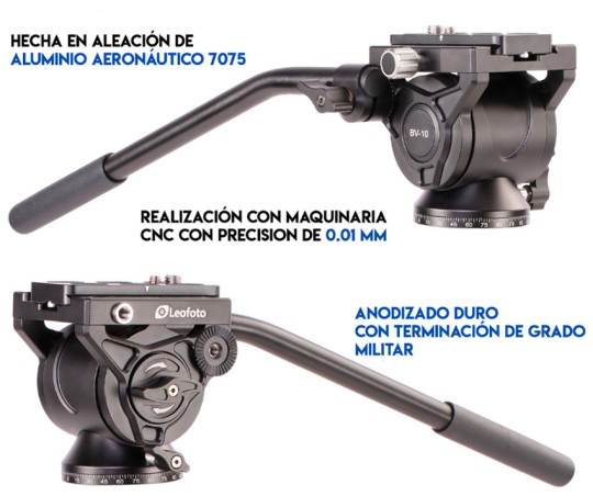Cabeza fluida de video LEOFOTO BV-10