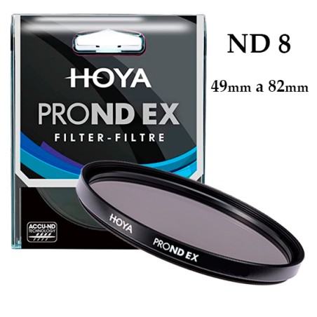 FILTRO HOYA PRO ND EX 8  49mm a 82mm