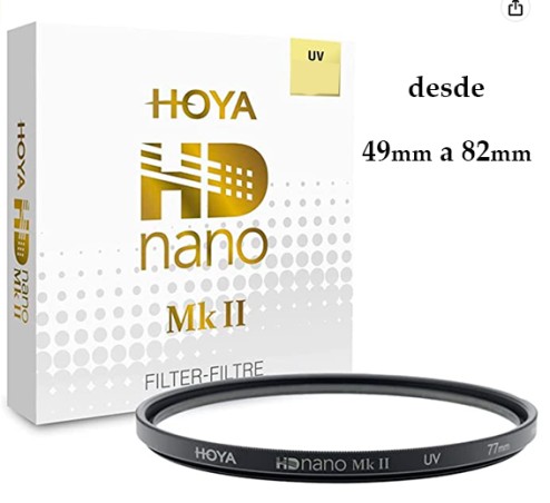 FILTRO HOYA ULTRAVIOLETA HD NANO MK II  49mm a 82mm
