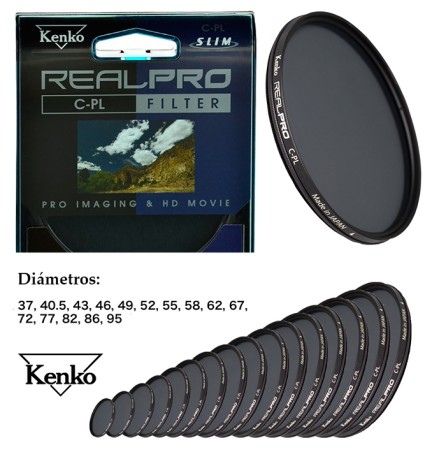 FILTRO POLARIZADOR KENKO REAL PRO 37mm a 95mm