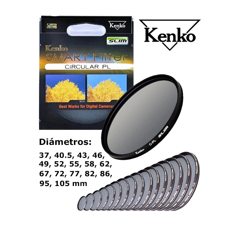 FILTRO POLARIZADOR KENKO SLIM 37mm a 105mm