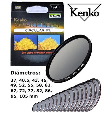 FILTRO POLARIZADOR KENKO SLIM 37mm a 105mm