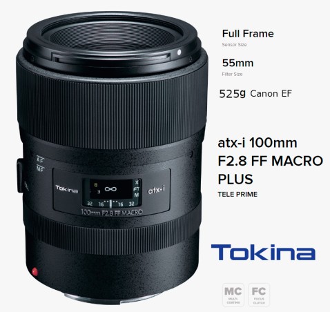 TOKINA ATX-I 100MM MACRO F2.8 PLUS CANON