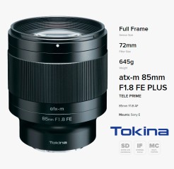 TOKINA atx-m 85mm F1.8 PLUS SONY FE