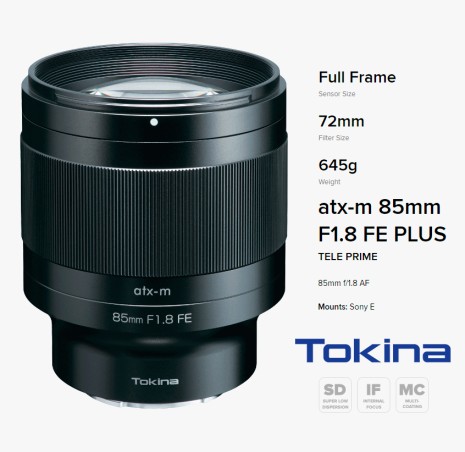 TOKINA atx-m 85mm F1.8 PLUS SONY FE