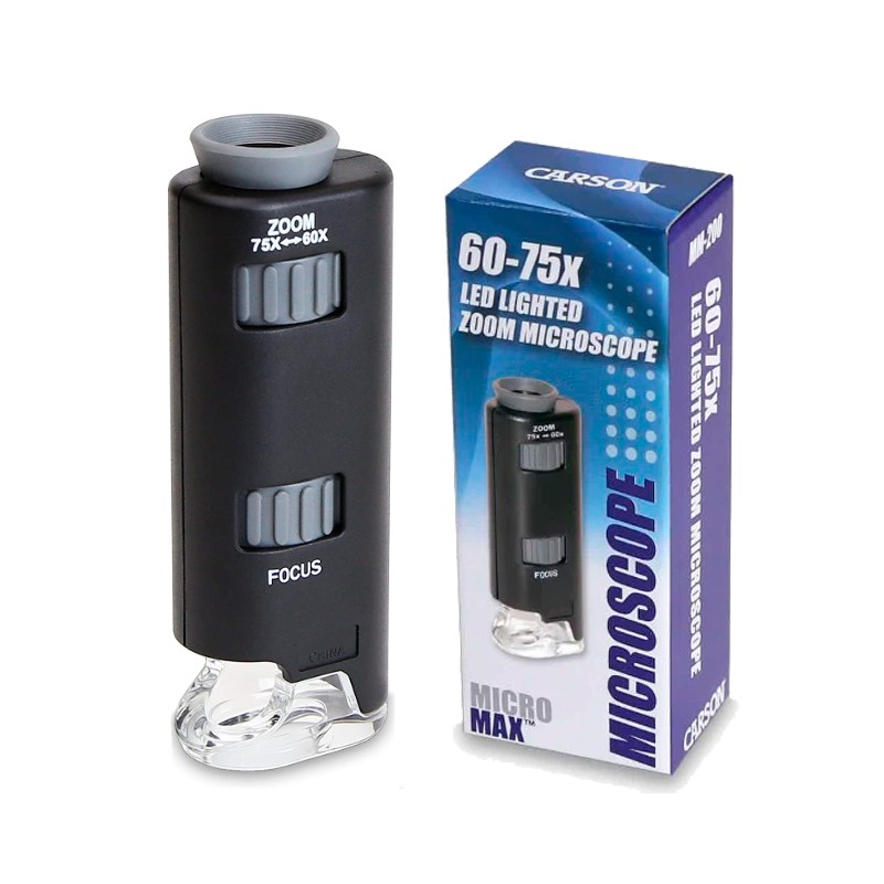 MICROSCOPIO DE BOLSILLO CARSON MICROMAX LED MM-200 MICROSCOPIO DE BOLSILLO CARSON MICROMAX LED MM-200