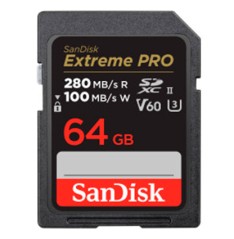 Sandisk Extreme Pro SDXC UHS-II V60 C10 U3 280MB/s 64 GB