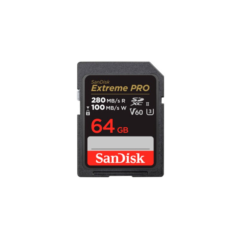 Sandisk Extreme Pro SDXC UHS-II V60 C10 U3 280MB/s 64 GB