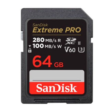 Sandisk Extreme Pro SDXC UHS-II V60 C10 U3 280MB/s 64 GB