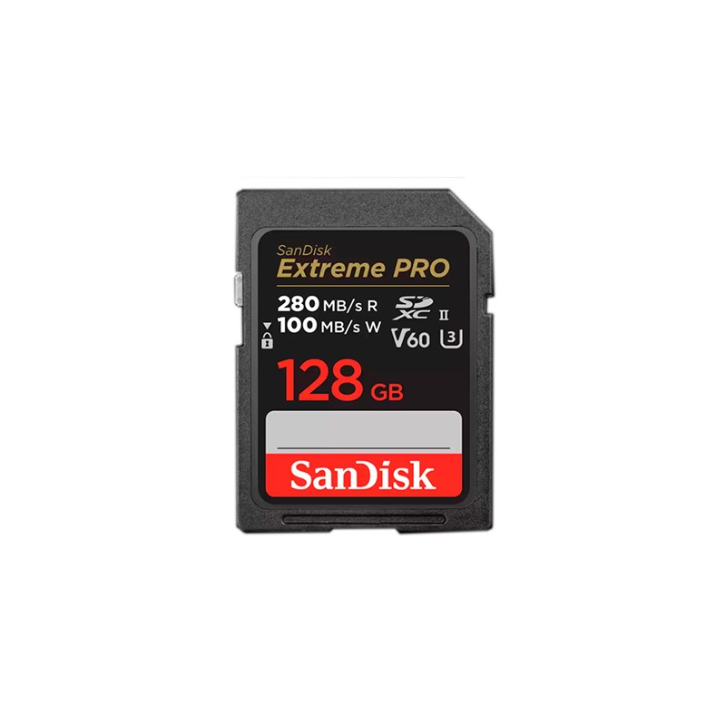 Sandisk Extreme Pro SDXC UHS-II V60 C10 U3 280MB/s 128 GB Sandisk Extreme Pro SDXC UHS-II V60 C10 U3 280MB/s 128 GB