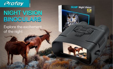 BINOCULAR DE VISIÓN NOCTURNA Y DIURNA CON CÁMARA  4K K&F-3