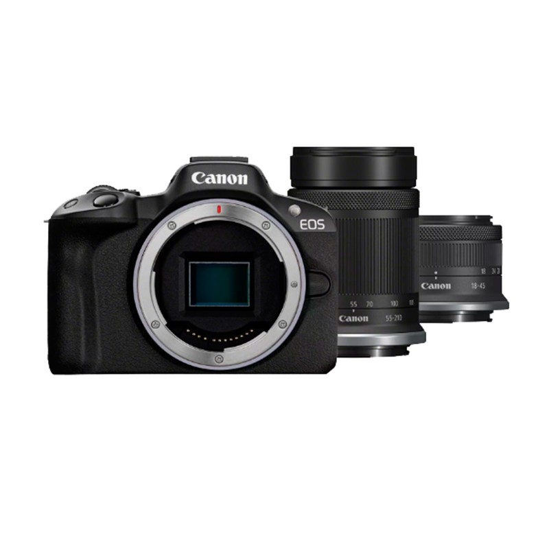 Canon EOS R50 + objetivo RF-S 18-45mm IS STM + objetivo RF-S 55-210mm IS STM Negro