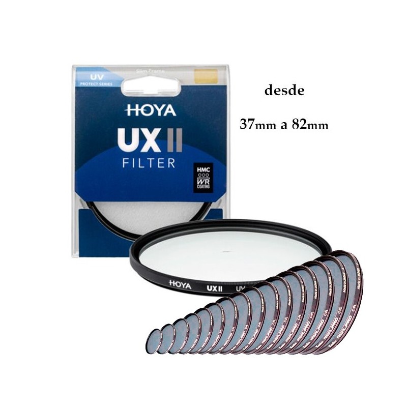 FILTRO HOYA ULTRAVIOLETA SERIE UX II 37mm a 82mm