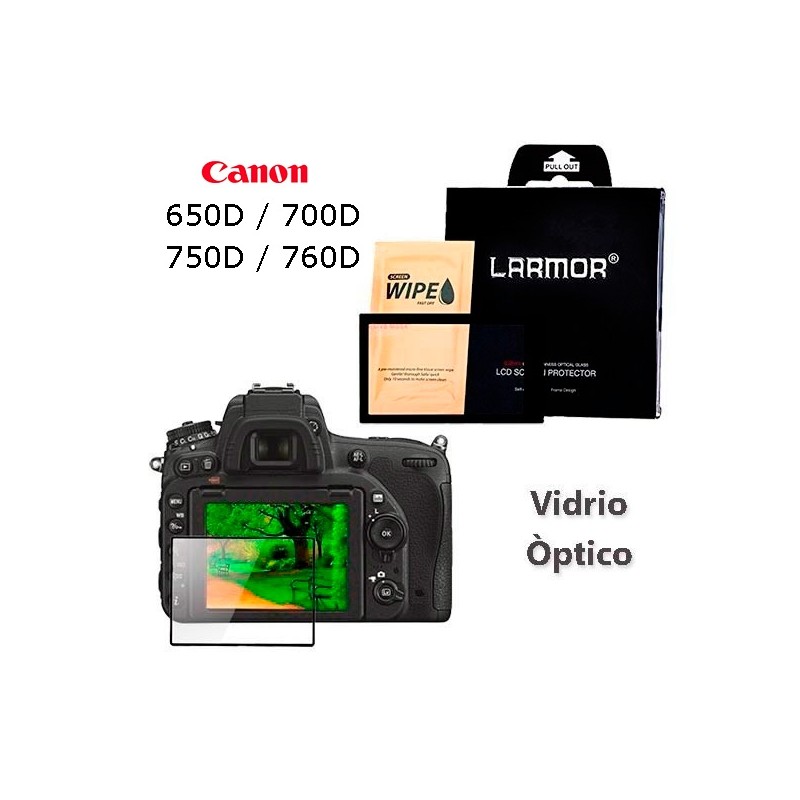 GGS LARMOR Protector Pantalla Cristal CANON EOS 650D / 700D / 750D /  800D