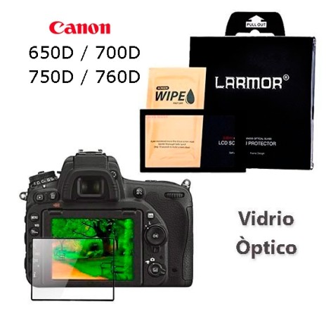 GGS LARMOR Protector Pantalla Cristal CANON EOS 650D / 700D / 750D / 760D
